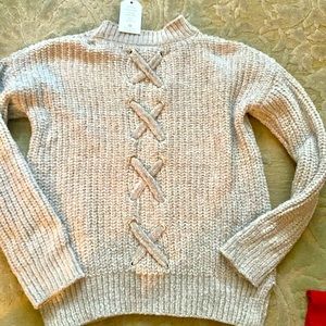 Super soft girls sweater with criss cross back 10/12 NWT